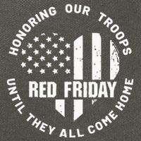 Retro Red On Friday US Military Pride And Support Cotton Canvas Backpack