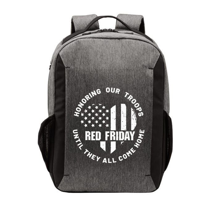 Retro Red On Friday US Military Pride And Support Vector Backpack