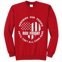 Retro Red On Friday US Military Pride And Support Sweatshirt