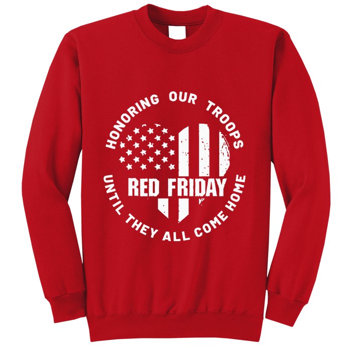 Retro Red On Friday US Military Pride And Support Sweatshirt