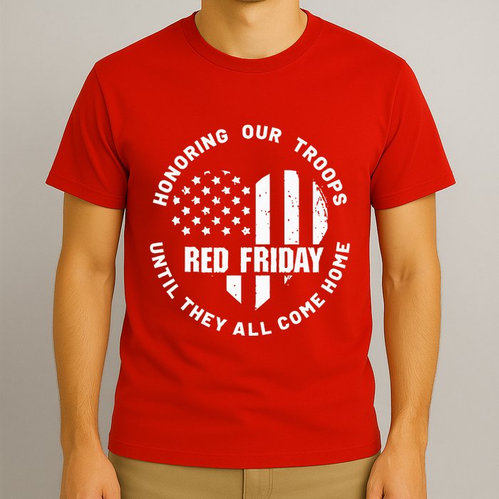Retro Red On Friday US Military Pride And Support T-Shirt