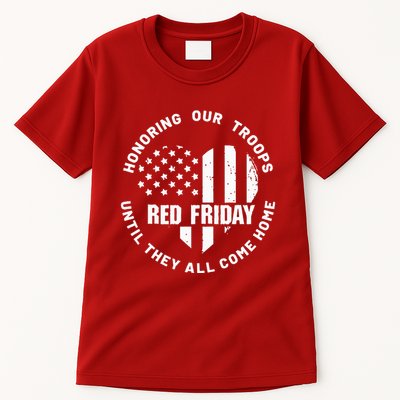Retro Red On Friday US Military Pride And Support Tall T-Shirt