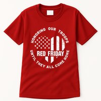 Retro Red On Friday US Military Pride And Support Tall T-Shirt