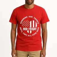 Retro Red On Friday US Military Pride And Support Tall T-Shirt