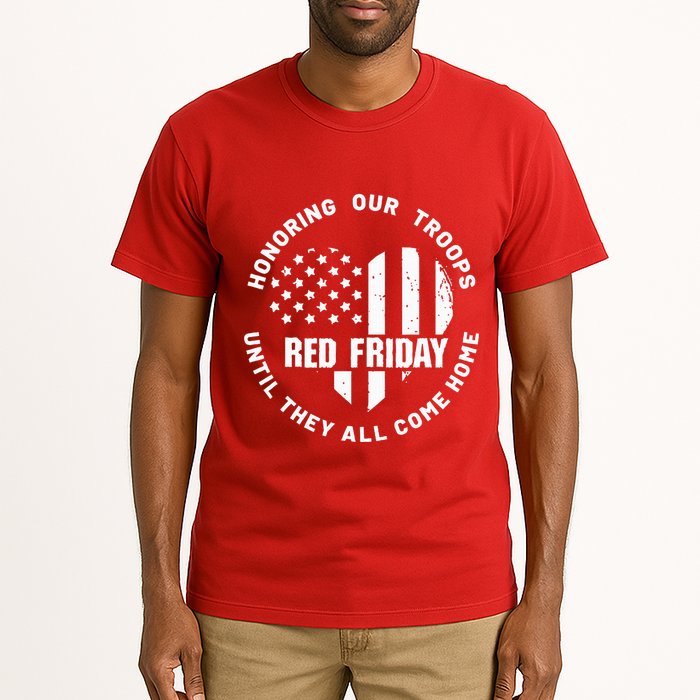 Retro Red On Friday US Military Pride And Support Tall T-Shirt