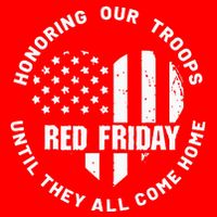 Retro Red On Friday US Military Pride And Support Button