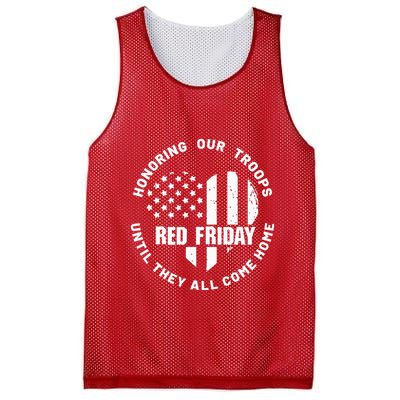 Retro Red On Friday US Military Pride And Support Mesh Reversible Basketball Jersey Tank