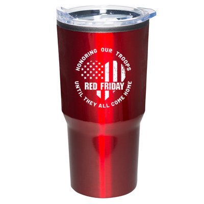 Retro Red On Friday US Military Pride And Support Tumbler