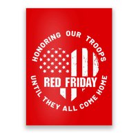 Retro Red On Friday US Military Pride And Support Poster