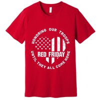 Retro Red On Friday US Military Pride And Support Premium T-Shirt