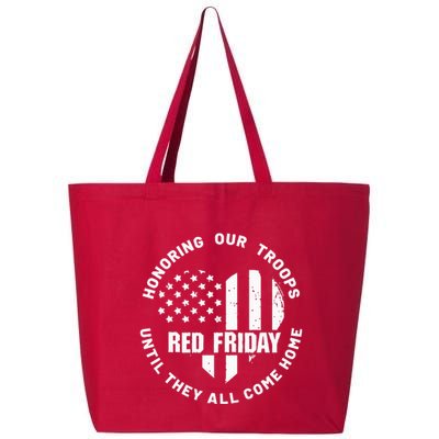 Retro Red On Friday US Military Pride And Support 25L Jumbo Tote