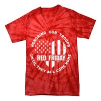 Retro Red On Friday US Military Pride And Support Tie-Dye T-Shirt