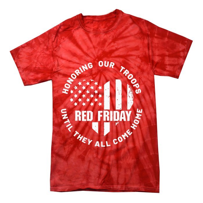 Retro Red On Friday US Military Pride And Support Tie-Dye T-Shirt