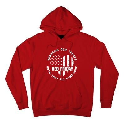 Retro Red On Friday US Military Pride And Support Tall Hoodie