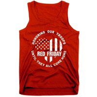 Retro Red On Friday US Military Pride And Support Tank Top