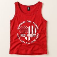 Retro Red On Friday US Military Pride And Support Tank Top