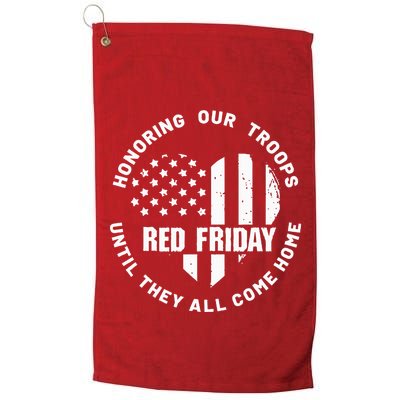 Retro Red On Friday US Military Pride And Support Golf Towel