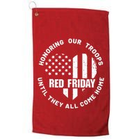 Retro Red On Friday US Military Pride And Support Golf Towel