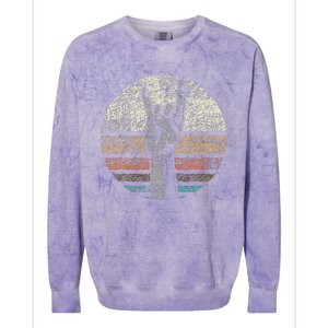 Retro Rock On Hand Horns For Rock And Roll Music Lovers Colorblast Crewneck Sweatshirt