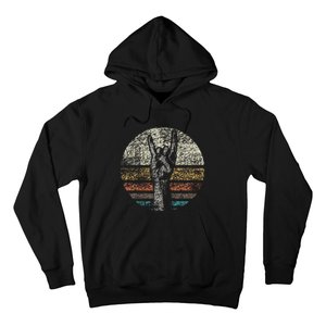 Retro Rock On Hand Horns For Rock And Roll Music Lovers Hoodie