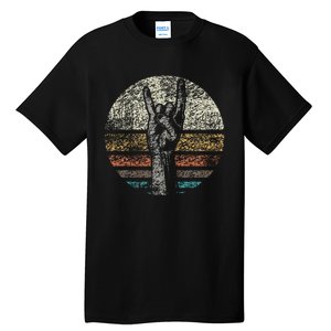 Retro Rock On Hand Horns For Rock And Roll Music Lovers Tall T-Shirt