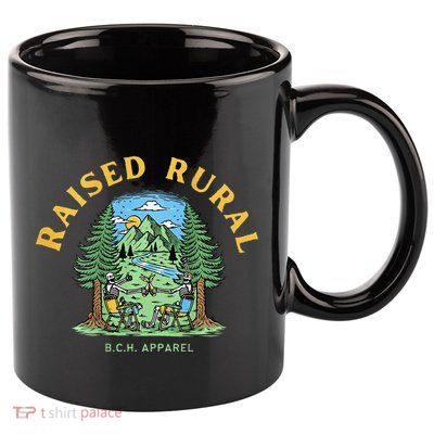 Raised Rural Outdoorsy 11oz C Handle Ceramic Mug