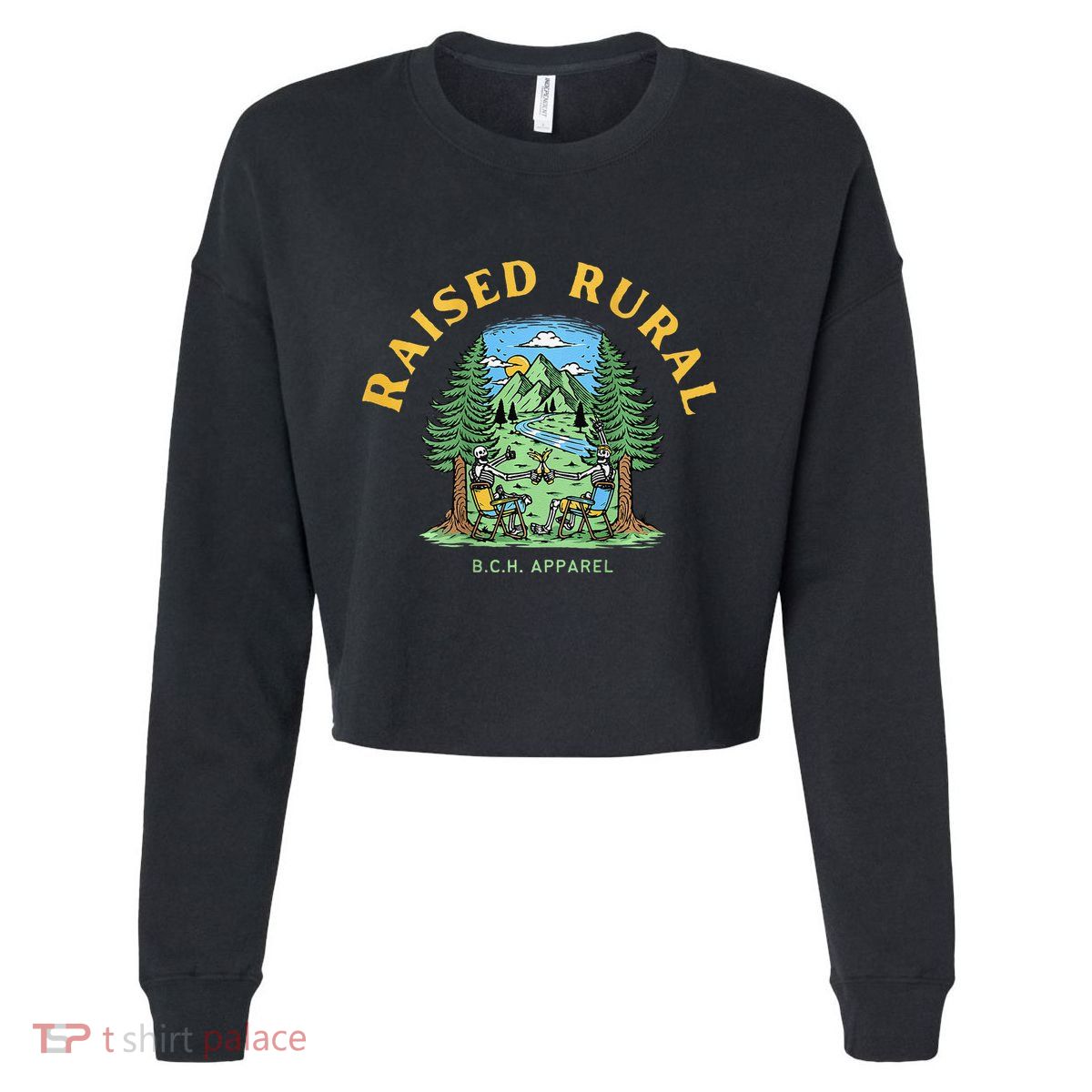 Raised Rural Outdoorsy Cropped Pullover Crew