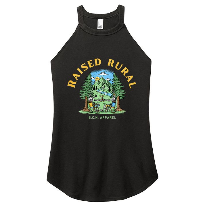 Raised Rural Outdoorsy Women's Perfect Tri Rocker Tank