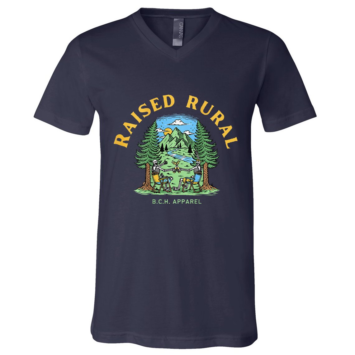 Raised Rural Outdoorsy V-Neck T-Shirt