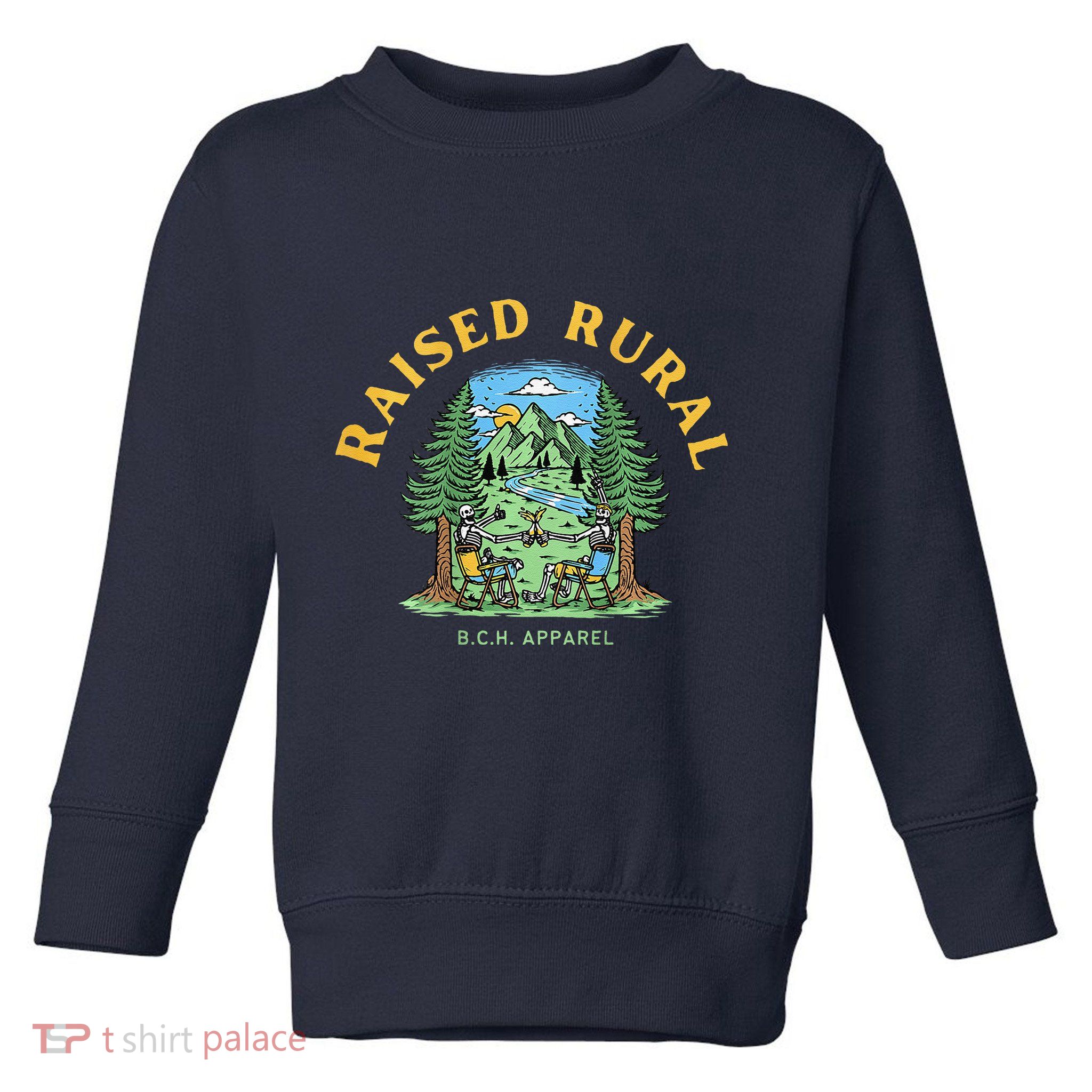 Raised Rural Outdoorsy Toddler Sweatshirt