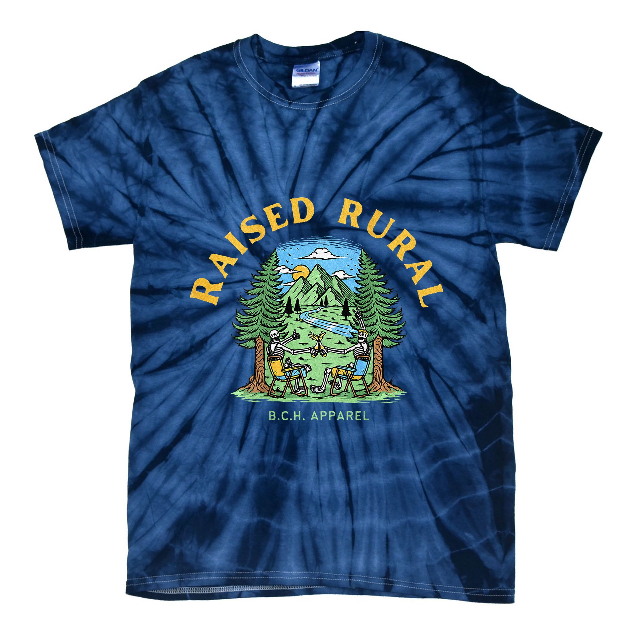Raised Rural Outdoorsy Tie-Dye T-Shirt