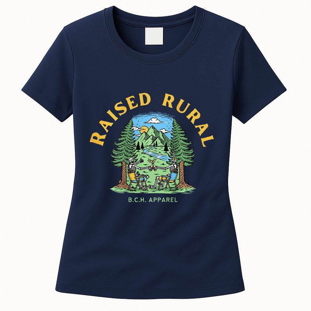Raised Rural Outdoorsy Womens T-Shirt