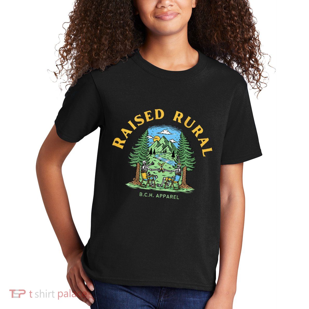 Raised Rural Outdoorsy Kids T-Shirt