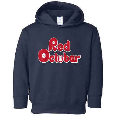 Retro Red October Philadelphia Vintage Toddler Hoodie