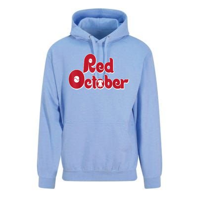 Retro Red October Philadelphia Vintage Unisex Surf Hoodie