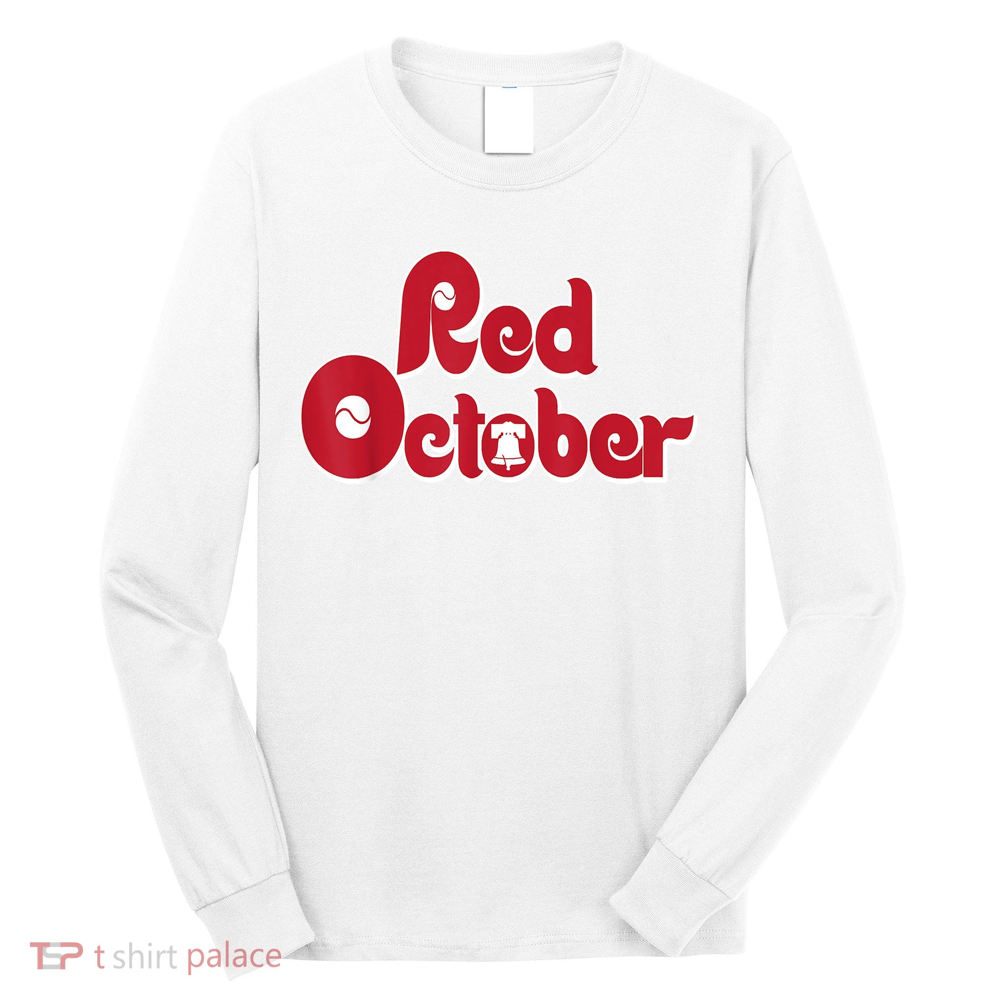 Retro Red October Philadelphia Vintage Long Sleeve Shirt