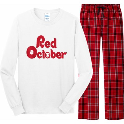 Retro Red October Philadelphia Vintage Long Sleeve Pajama Set