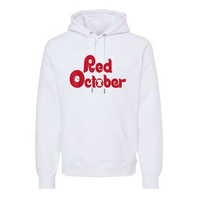 Retro Red October Philadelphia Vintage Premium Hoodie