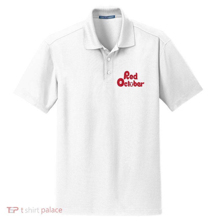 Retro Red October Philadelphia Vintage Dry Zone Grid Polo
