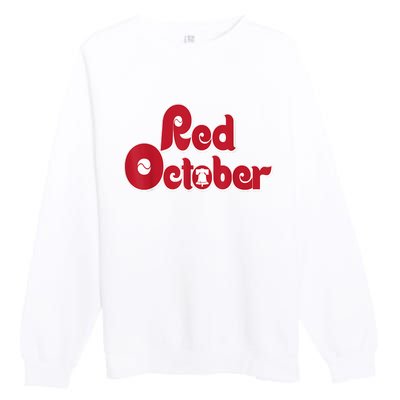 Retro Red October Philadelphia Vintage Premium Crewneck Sweatshirt