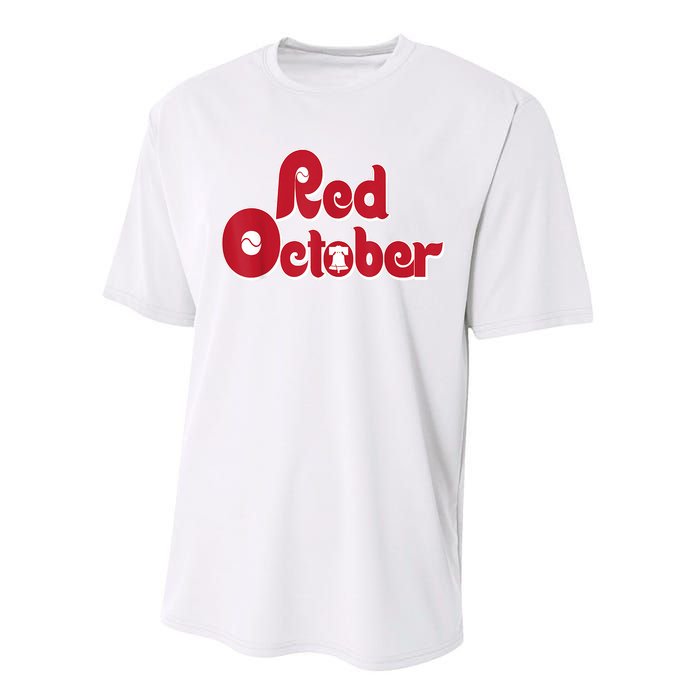 Retro Red October Philadelphia Vintage Performance Sprint T-Shirt