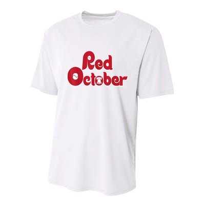 Retro Red October Philadelphia Vintage Youth Performance Sprint T-Shirt