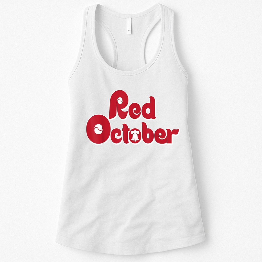 Retro Red October Philadelphia Vintage Womens Tank Top
