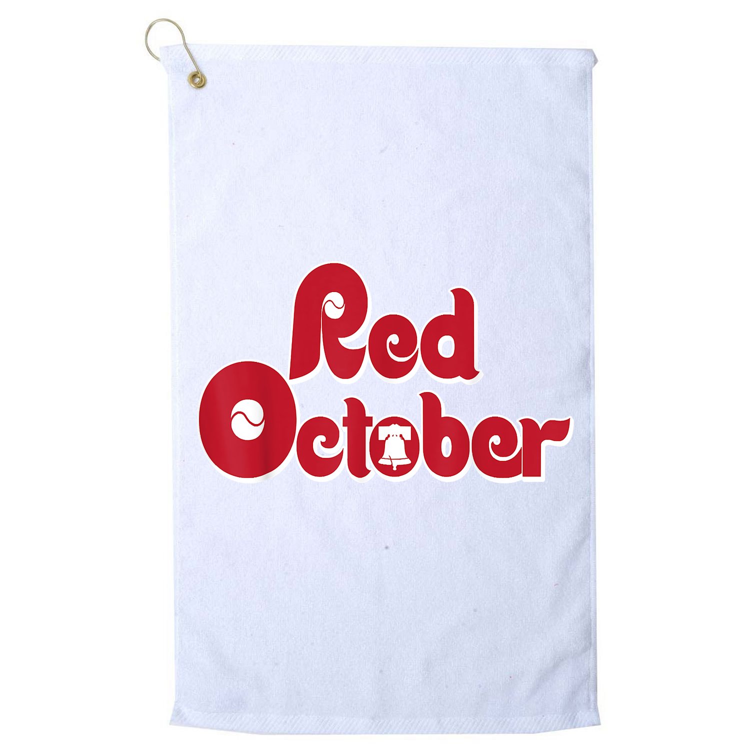 Retro Red October Philadelphia Vintage Golf Towel