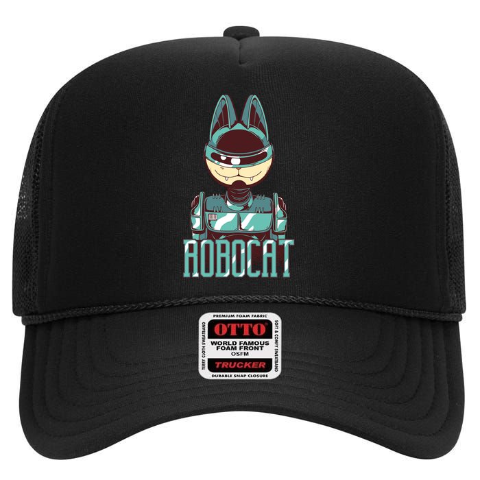 Robocat High Crown Mesh Back Trucker Hat