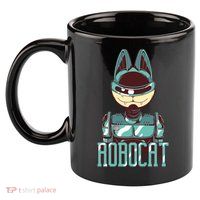 Robocat 11oz C Handle Ceramic Mug