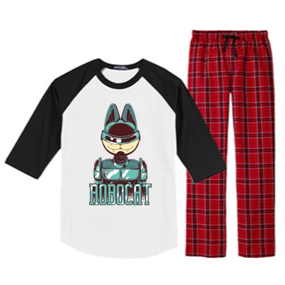 Robocat Raglan Sleeve Pajama Set