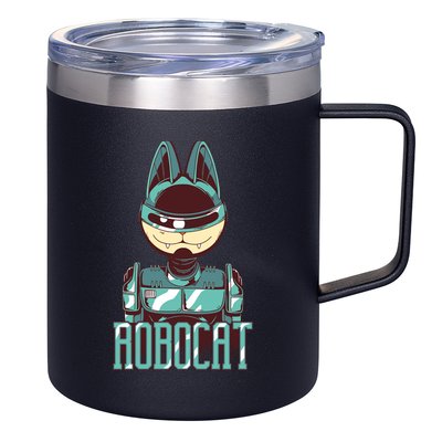Robocat 12oz Stainless Steel Coffee Mug