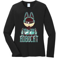 Robocat Ladies Long Sleeve Shirt