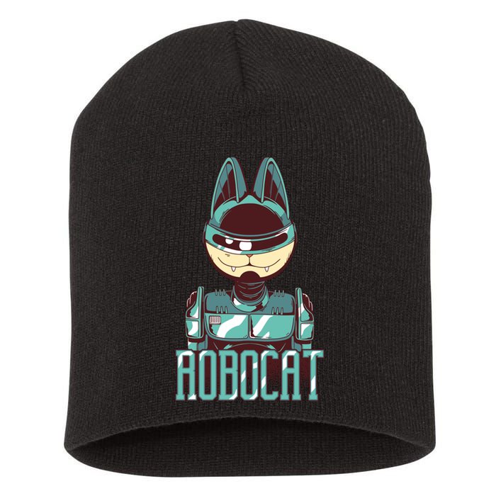 Robocat Short Acrylic Beanie